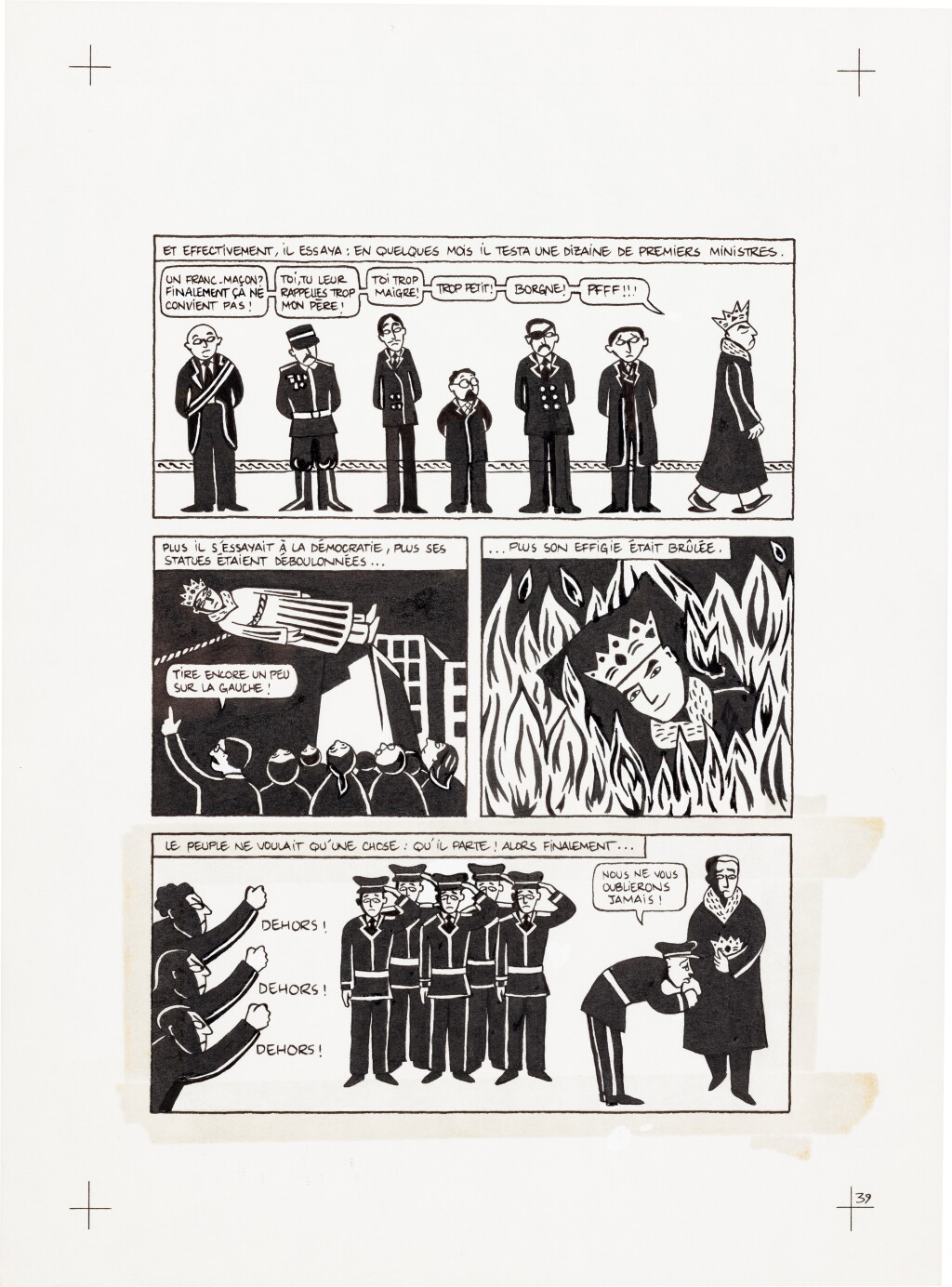 View full screen - View 1 of Lot 39. Persepolis (Original Book Art, page 39).