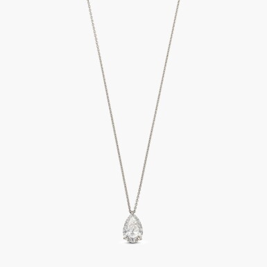 View full screen - View 1 of Lot 1735. Diamond Pendant Necklace | 5.50克拉 梨形 D色 Type IIa 鑽石 項鏈.
