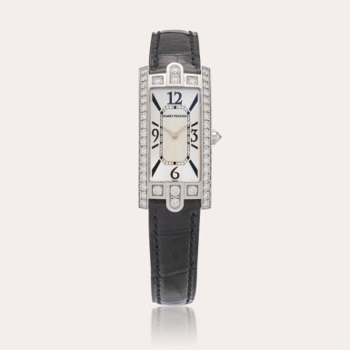 View full screen - View 1 of Lot 315. Reference 330 LQW Avenue C | A white gold and diamond-set square wristwatch with mother-of-pearl dial, Circa 2005.