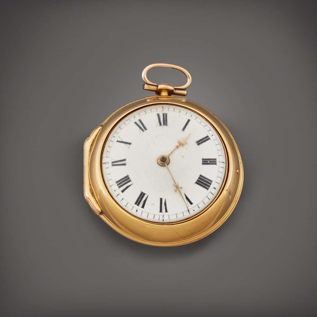 View full screen - View 1 of Lot 500. A gold pair case Verge watch, Made in 1766 .