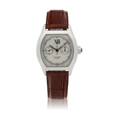 View full screen - View 1 of Lot 11. 'CPCP' Tortue Monopoussoir, Ref. 2396 White gold single-button chronograph wristwatch Circa 2005.