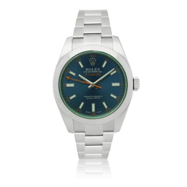 View full screen - View 1 of Lot 80. ROLEX | REFERENCE 116400 MILGUASS A STAINLESS STEEL AUTOMATIC WRISTWATCH WITH BRACELET, CIRCA 2016.