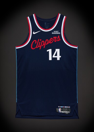 View full screen - View 1 of Lot 25. Yanic Konan Niederhäuser ‘Rookie Debut’ Los Angeles Clippers 2025-2026 NBA Tip-Off Game Worn Icon Edition Jersey.