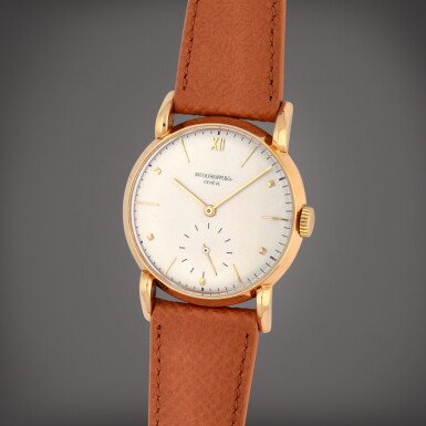 View full screen - View 1 of Lot 224. A yellow gold wristwatch | Circa 1946.