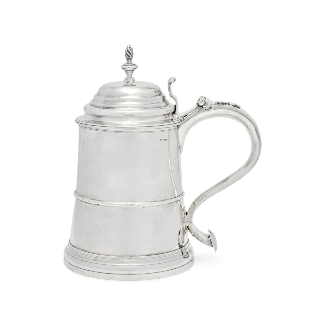 View full screen - View 1 of Lot 859. An American Silver Tankard, William Simpkins, Boston, circa 1750-70.