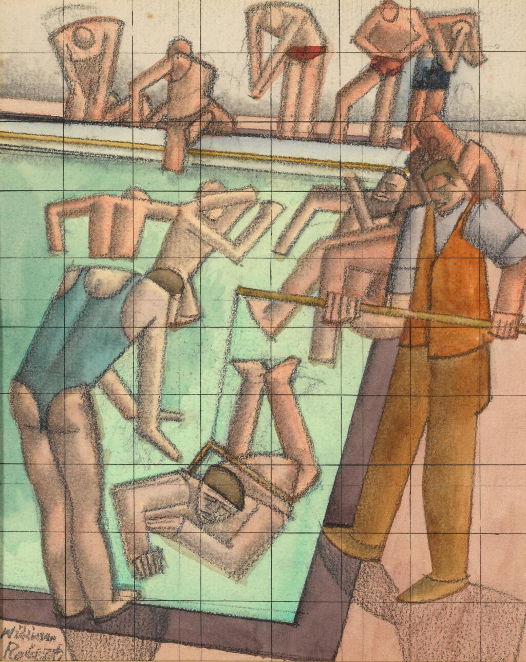 View full screen - View 1 of Lot 127. WILLIAM ROBERTS, R.A. | THE SWIMMING BATH.