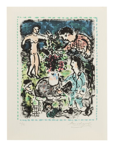 View full screen - View 1 of Lot 60. MARC CHAGALL | COUNTRY GATHERING (M. 1042).