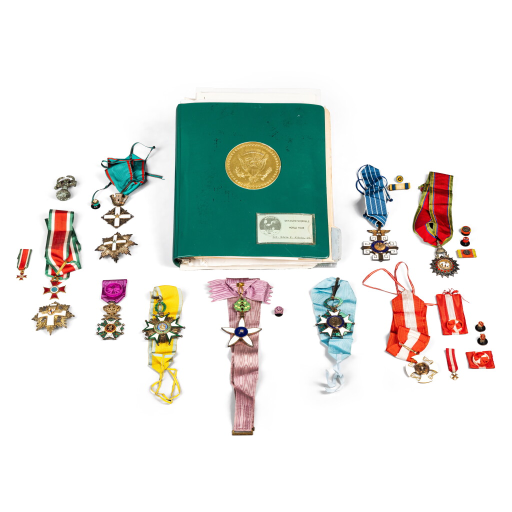 View full screen - View 1 of Lot 52. Detailed Schedule of World Tour, with Collection of International Medals.
