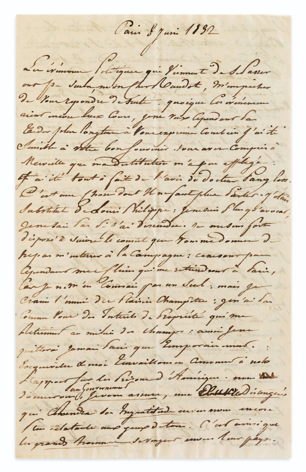 View full screen - View 1 of Lot 178. Du système pénitentiaire... Paris, 1833. In-8. Demi-veau de l'ép. Ed. originale..