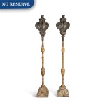 A Pair of Venetian Gilt Metal Hall Lanterns, 19th Century, Incorporating Earlier Elements