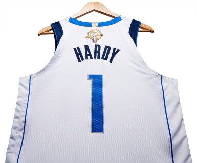 View full screen - View 1 of Lot 38. Jaden Hardy Dallas Mavericks 2024 NBA Finals Game Worn Association Edition Jersey | Game 2 .