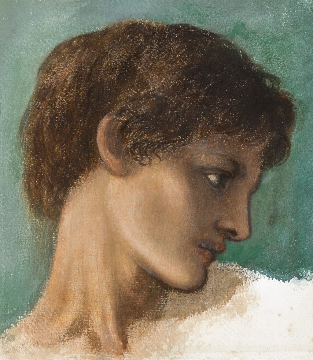 View full screen - View 1 of Lot 6. SIR EDWARD COLEY BURNE-JONES, BT., A.R.A., R.W.S. | Head of a Young Man.