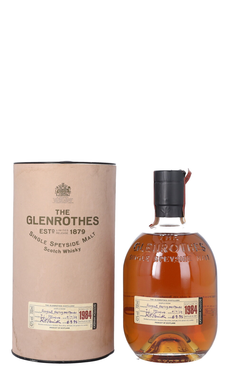 View full screen - View 1 of Lot 5811. The Glenrothes Limited Release 43.0 abv 1984 (1 BT70).