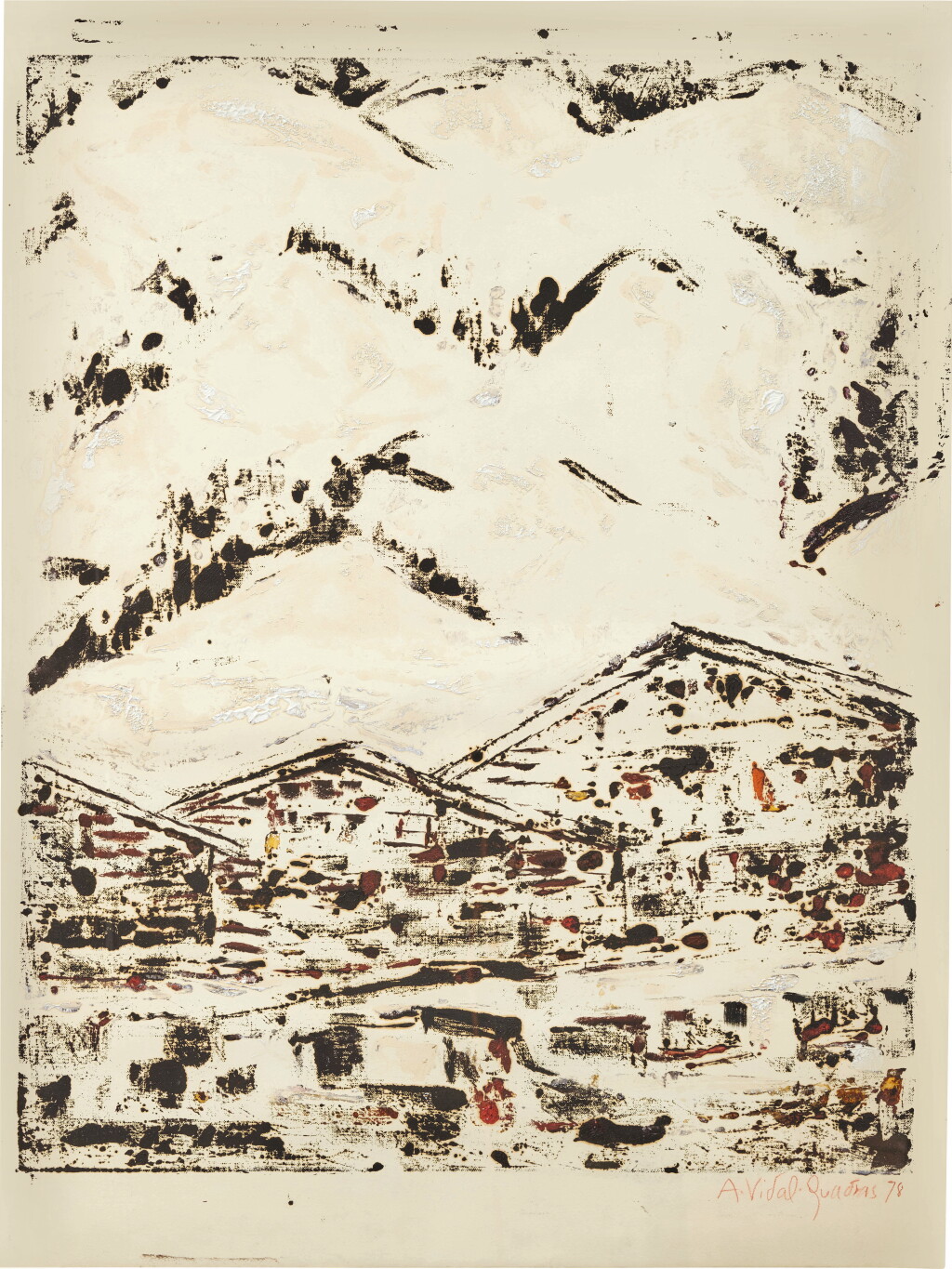 View full screen - View 1 of Lot 82. Swiss mountain landscape, 1978.