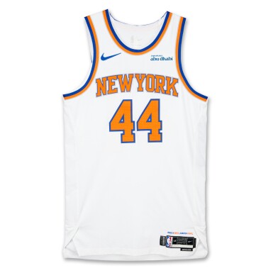 View full screen - View 1 of Lot 10. Landry Shamet New York Knicks 2026 NBA Playoffs Eastern Conference Round 1 Game Worn Association Edition Jersey | Game 1 .