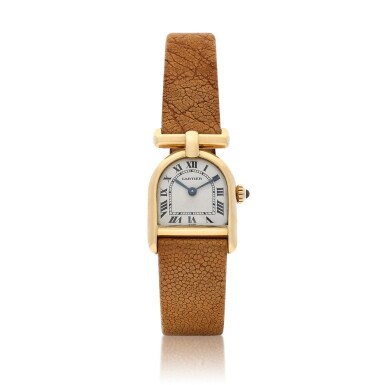 View full screen - View 1 of Lot 9254. Cartier | Calandre, A yellow gold wristwatch, Circa 1980 | 卡地亞 | Calandre 黃金腕錶,約1980年製.