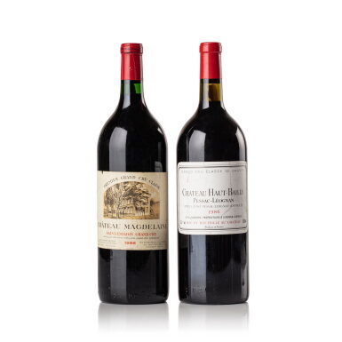 View full screen - View 1 of Lot 777. Chateaux Haut Bailly 1986 and Magdelaine 1986 (2 MAG).