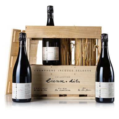 View full screen - View 1 of Lot 148. Jacques Selosse Lieux dits Collection Extra Brut NV (6 BT).