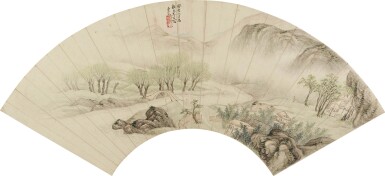 View full screen - View 1 of Lot 6088. 方宗 設色山水|Fang Zong, Landscape.