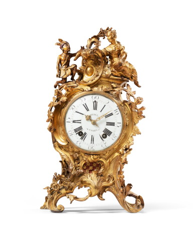 View full screen - View 1 of Lot 33. A Louis XV gilt-bronze cartel clock, circa 1760.