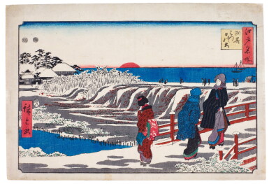 View full screen - View 1 of Lot 33. UTAGAWA HIROSHIGE (1797-1858) TWO WOODBLOCK PRINTS, EDO PERIOD (19TH CENTURY).