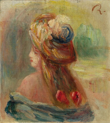 View full screen - View 1 of Lot 5. Buste de jeune fille au chapeau.