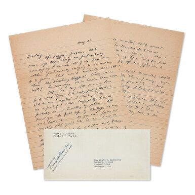 View full screen - View 1 of Lot 181. Dwight D. Eisenhower | Autograph letter signed, to his wife Mamie, on the aftermath of victory in Europe, 23 May 1945.