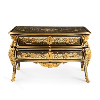 View full screen - View 1 of Lot 506. A Régence 'Boulle' marquetry commode attributed to Noël Gérard, circa 1720.