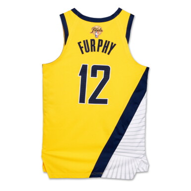 View full screen - View 1 of Lot 38. Johnny Furphy Indiana Pacers 2025 NBA Finals Game Worn Statement Edition Jersey | Game 2 .
