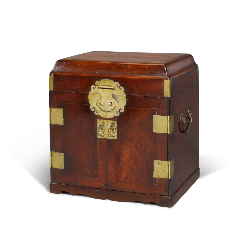 View full screen - View 1 of Lot 27. A 'huanghuali' seal chest, Qing dynasty, 18th century.