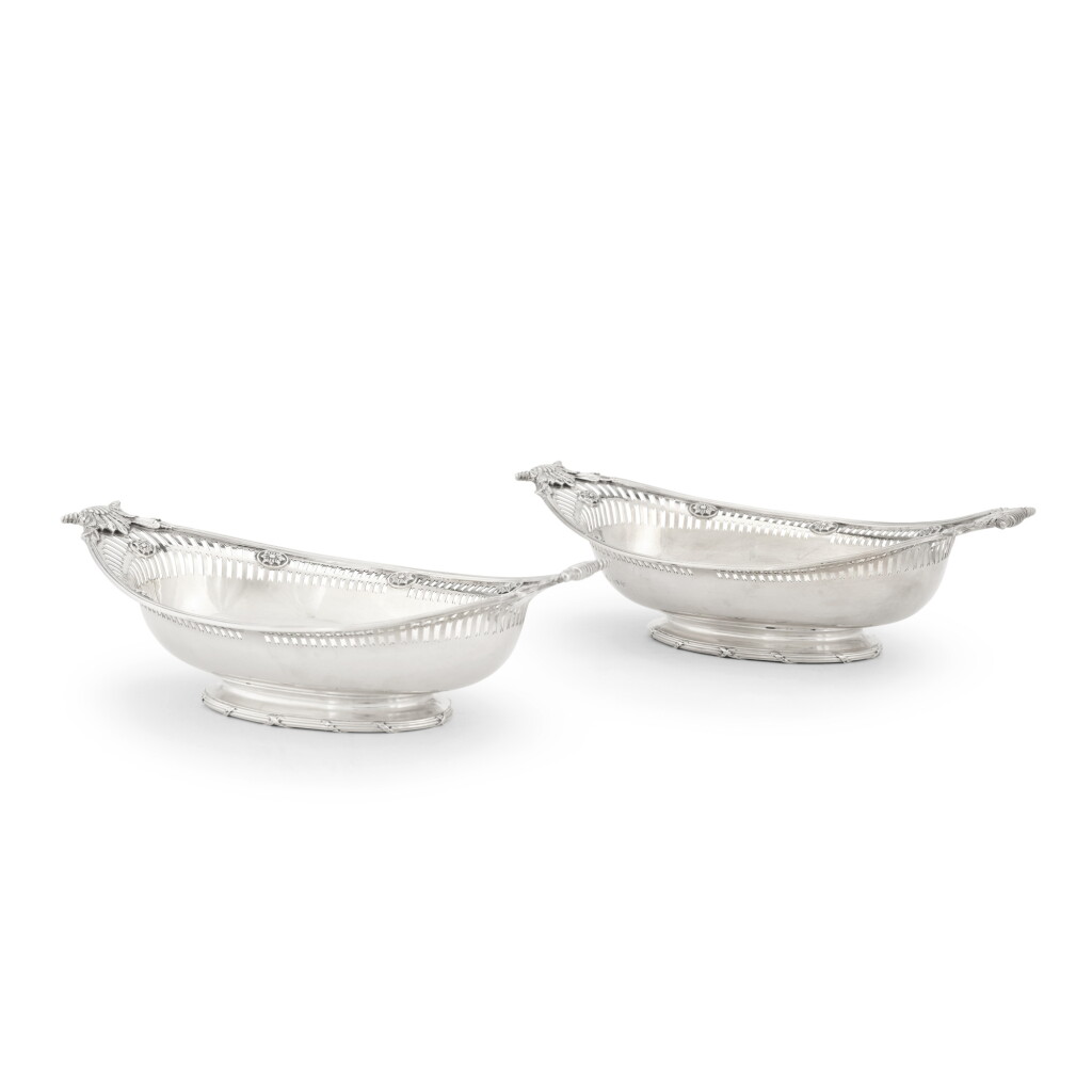 View full screen - View 1 of Lot 45. A pair of Edwardian silver-gilt dishes, Carrington, London, 1902.