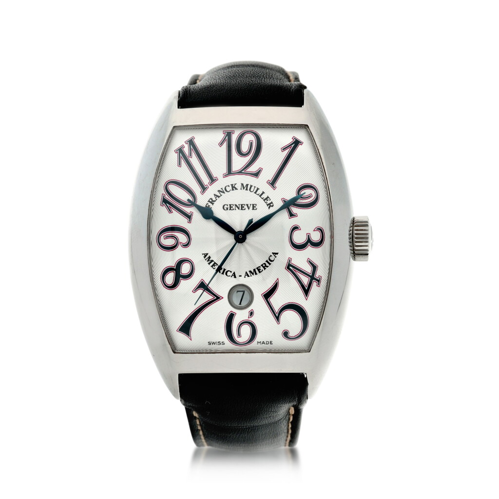 View full screen - View 1 of Lot 91. REFERENCE 8880 SC DT AMERICA-AMERICA A LIMITED EDITION STAINLESS STEEL TONNEAU SHAPED AUTOMATIC WRISTWATCH WITH DATE, CIRCA 2008.