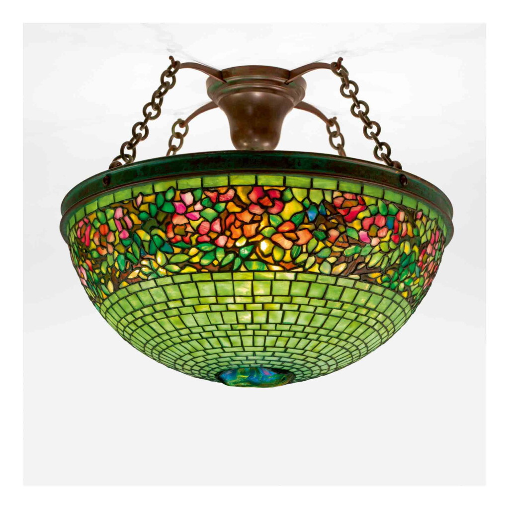 View full screen - View 1 of Lot 509. “Wild Rose” Plafonnier .
