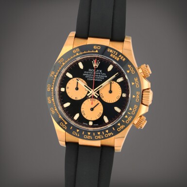 View full screen - View 1 of Lot 213. Daytona, Reference 116518LN | A yellow gold chronograph wristwatch | Circa 2020.