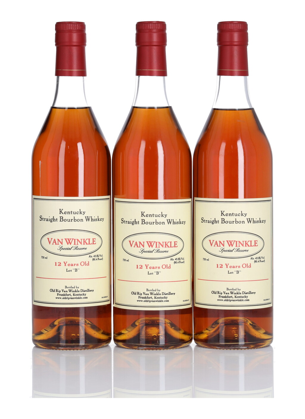 View full screen - View 1 of Lot 119. Van Winkle 12 Year Old Special Reserve Lot "B" 90.4 Proof NV (3 Bottles 75cl).