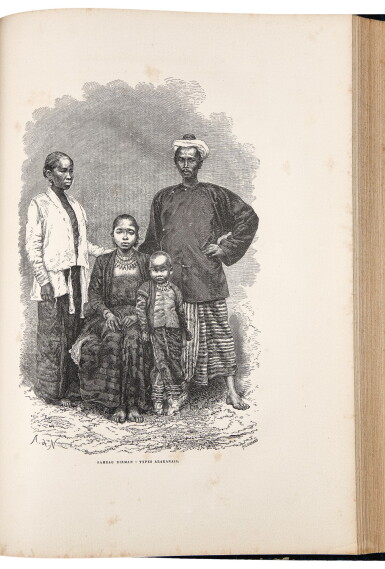 View full screen - View 1 of Lot 64. Garnier, Marie Joseph Francis. Rare complete set of the first edition of the official printed record of the most important 19th-century exploratory expedition into Indochina.
