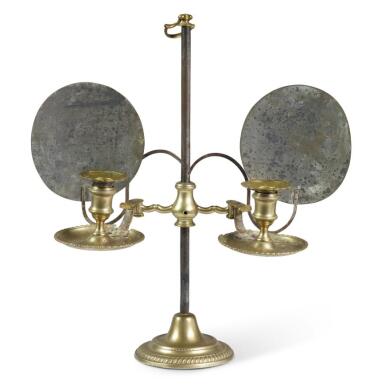 View full screen - View 1 of Lot 199. A Rare Paktong Two-Light Library Lamp, circa 1770.