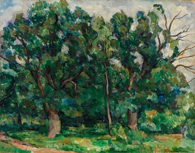 View full screen - View 1 of Lot 16. PETR PETROVICH KONCHALOVSKY | GREEN OAK TREES AT TWILIGHT.