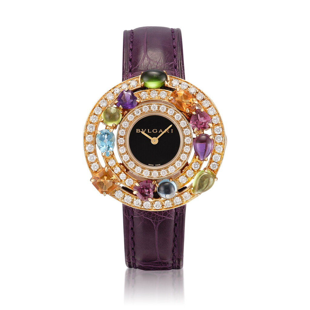 View full screen - View 1 of Lot 1622. COLOURED STONE AND DIAMOND ‘ASTRALE’ WRISTWATCH | 寶格麗 | 彩色寶石 配 鑽石 ‘ASTRALE’ 腕錶.