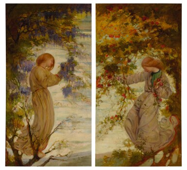 View full screen - View 1 of Lot 16. GIUSEPPE SOBRILE | SPRING AND AUTUMN: A PAIR.