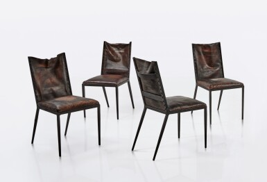 View full screen - View 1 of Lot 27. Jean-Michel Frank, Set of Four Side Chairs.