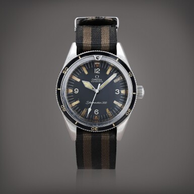 View full screen - View 1 of Lot 464. Seamaster 300 'Straight lugs', reference 165.014 Montre bracelet en acier | Stainless steel wristwatch Vers 1962 | Circa 1962.