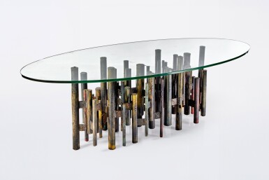 View full screen - View 1 of Lot 141. "Sculpture" Dining Table.