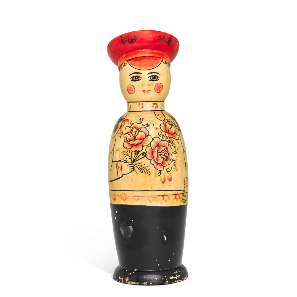 View full screen - View 1 of Lot 1823. A painted wooden Commissionaire doll, Russian, 20th century.