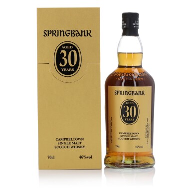 View full screen - View 1 of Lot 417. Springbank 30 Year Old 46.0 abv NV (1 Bottle 70cl).