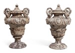 A Pair of Italian Baroque Carved Breccia di Seravezza Marble Vases, Possibly 17th Century