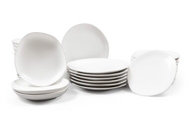 View full screen - View 1 of Lot 1141. A modern stoneware part dining suite | Partie de service de table en grès émaillé, travail moderne.