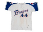 1972 Hank Aaron Game Used & Signed Atlanta Braves Home Jersey (MEARS A9 & JSA)