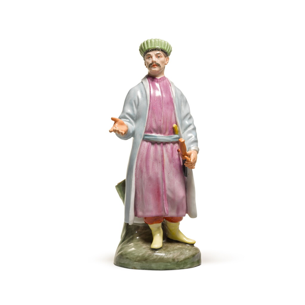 View full screen - View 1 of Lot 361. Kabardinian Man: a porcelain figure from the ‘Peoples of Russia’ Series, Imperial Porcelain Factory, St Petersburg, period of Catherine II (1762-1796).