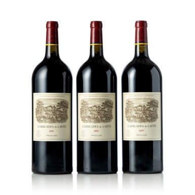 View full screen - View 1 of Lot 39. Carruades de Lafite 2007 (3 MAG).